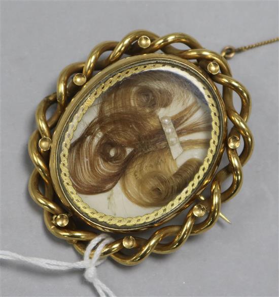 A Victorian memorial brooch